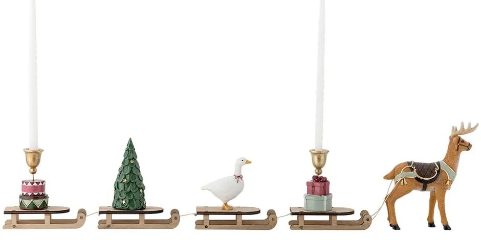 Свещник с коледен мотив от полирезин Dasher – Bloomingville