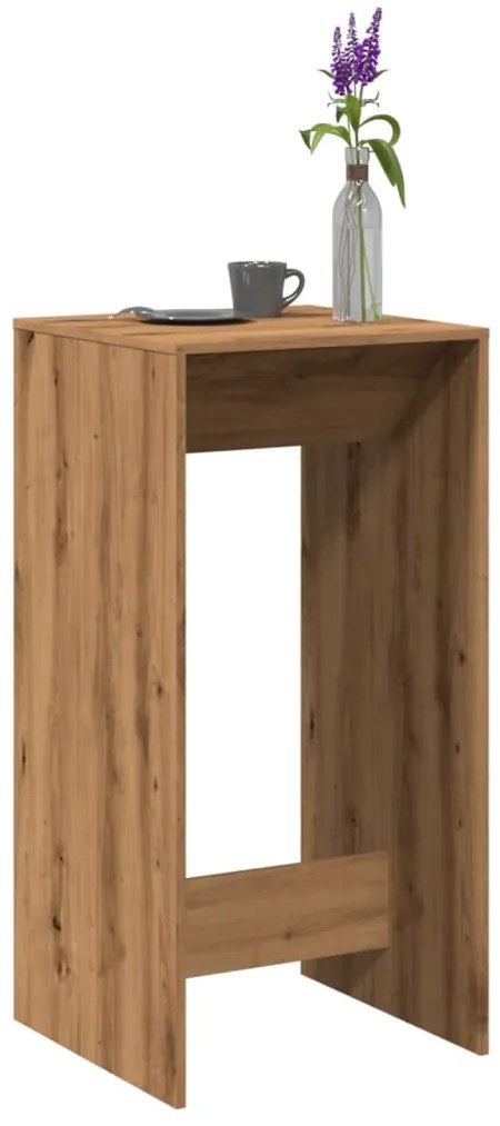 854426 vidaXL Бар маса, дъб артизан, 51x50x103,5 см, инженерно дърво