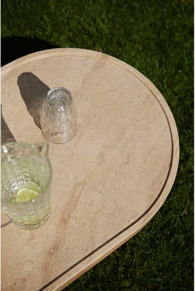 Масичка за кафе от декор от камък в естествен цвят 50x100 cm Noble – Zuiver