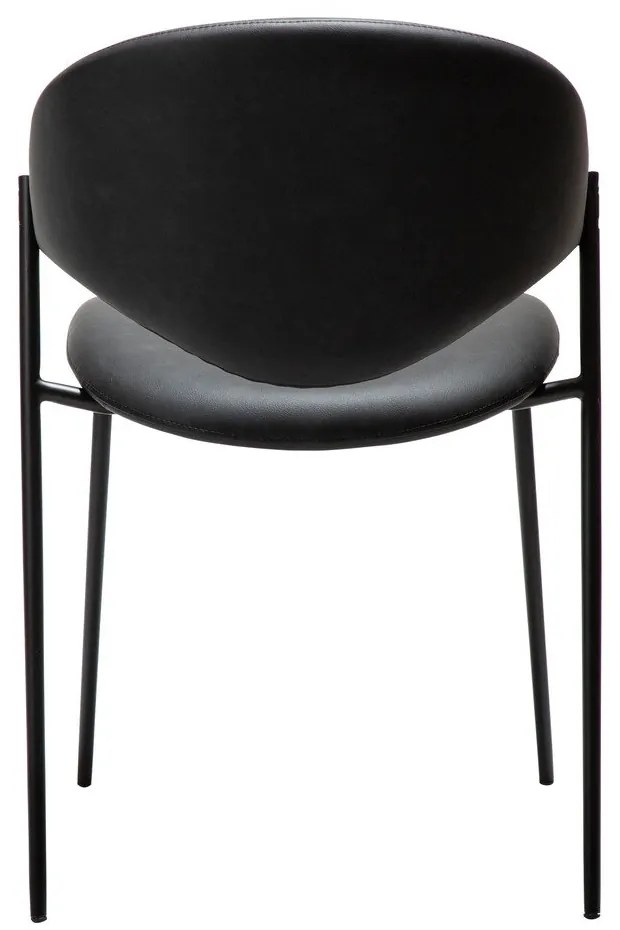 Черен трапезен стол от имитация на кожа Zone – DAN-FORM Denmark