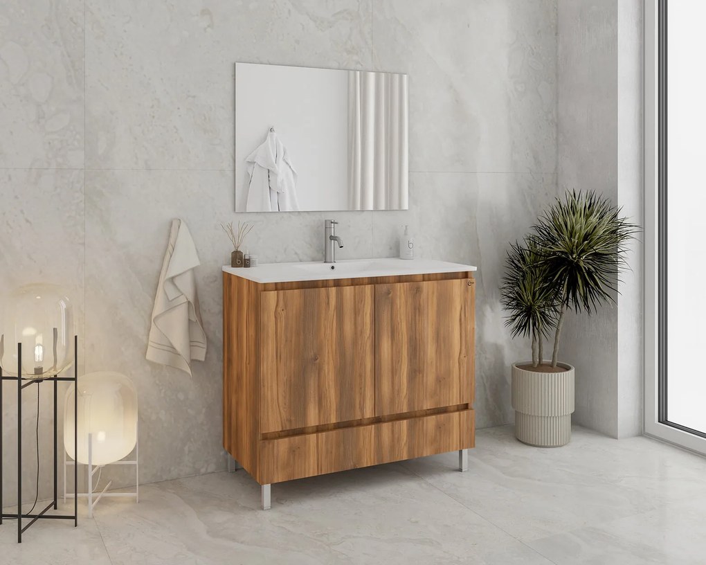 Комплект за баня Drop Delta 100 slim-Кафяво