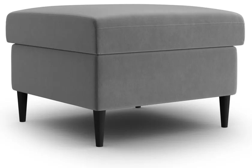 Светлосива кадифена табуретка Kyoto – Cosmopolitan Design