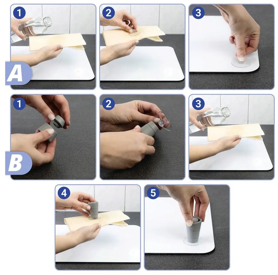 Комплект от 2 стъклени капака за печка Universal black - Wenko