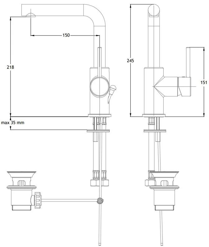 Кран за тоалетна Eurorama Tonda II