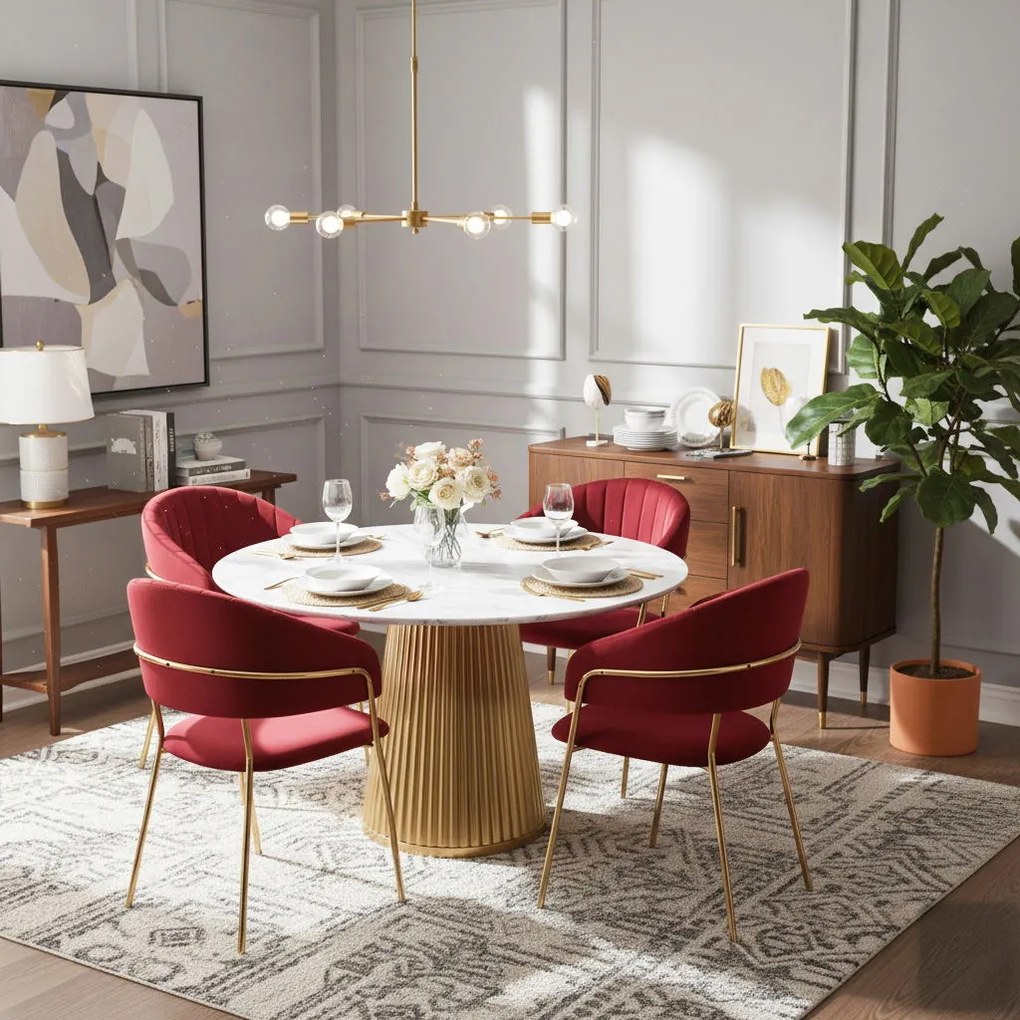 Кухненски стол Byron-Бордо (4) парчета