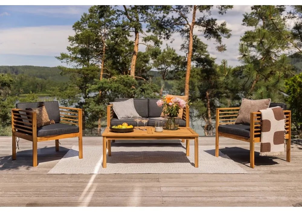 Бял/бежов килим за открито 200x80 cm - NORTHRUGS