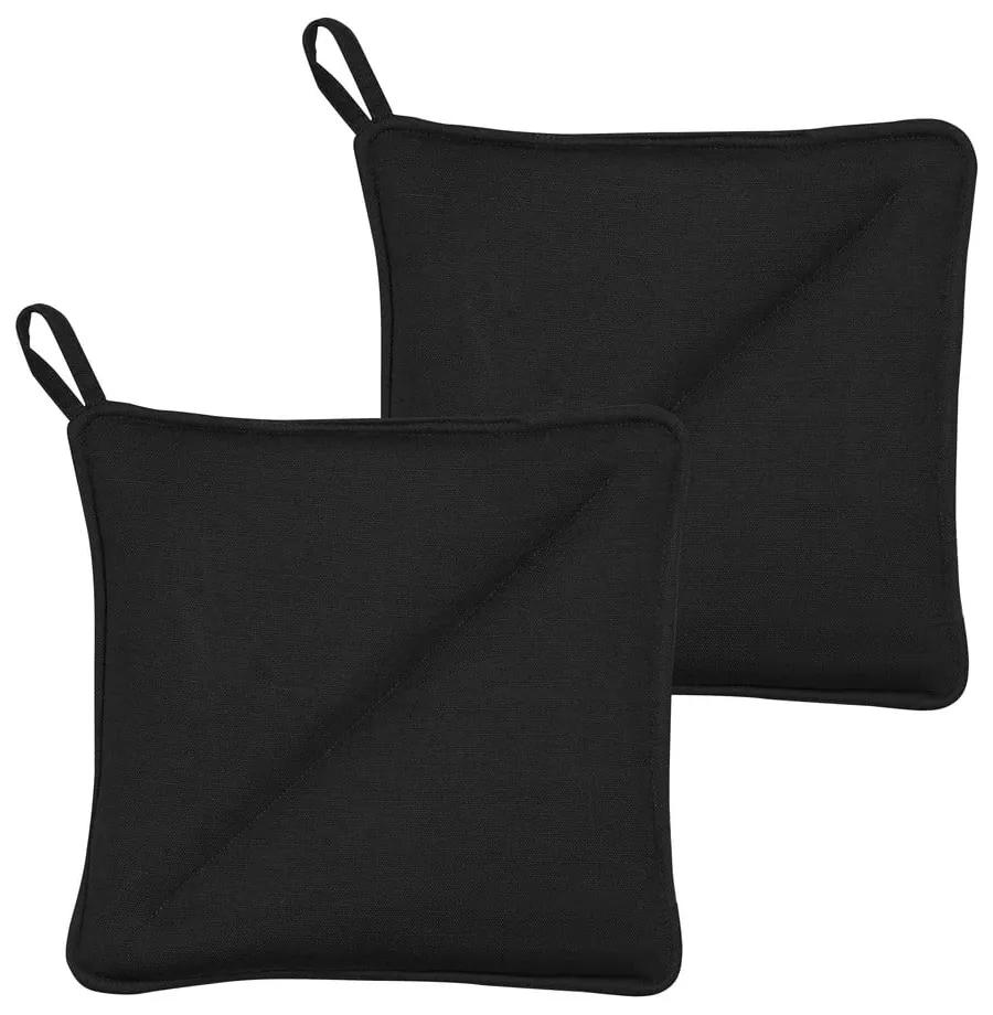 Комплект от 2 черни памучни кърпи за съдове Soft - Södahl