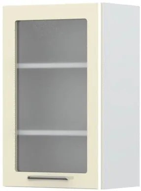 Висящ шкаф Modena V7-45-1KS with Витрина-White - Beige