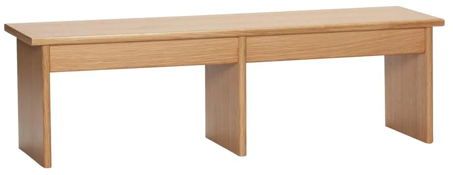 Маса за телевизор от декор от дъб в естествен цвят 99x30 cm Doppio – Hübsch