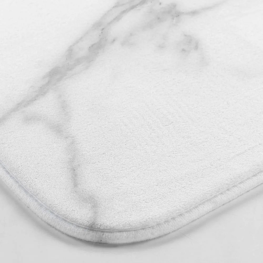 Бяло-сив килим за баня WC 45x45 cm Marbre – douceur d'intérieur