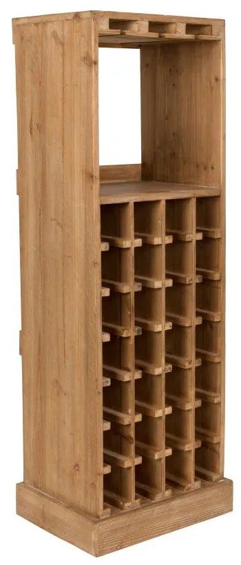 Кафяв шкаф за вино от масивна ела брой бутилки 28, 43,5x118,5 cm Claude – Dutchbone