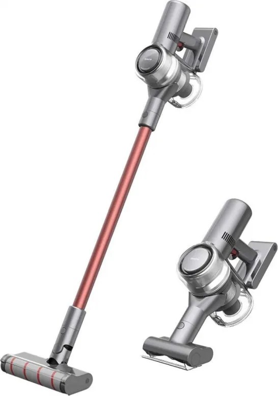 Разопакован: Вертикална прахосмукачка Dreame V11 VVN6, 450W, 150AW, 25000Pa, 125000 об/мин, 0.5 л, 3 режима, 90 мин, OLED, HEPA, Сив/червен