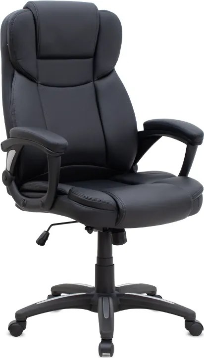 Офис стол Morgan с PU кожа в черен цвят 67x65x112/122см.