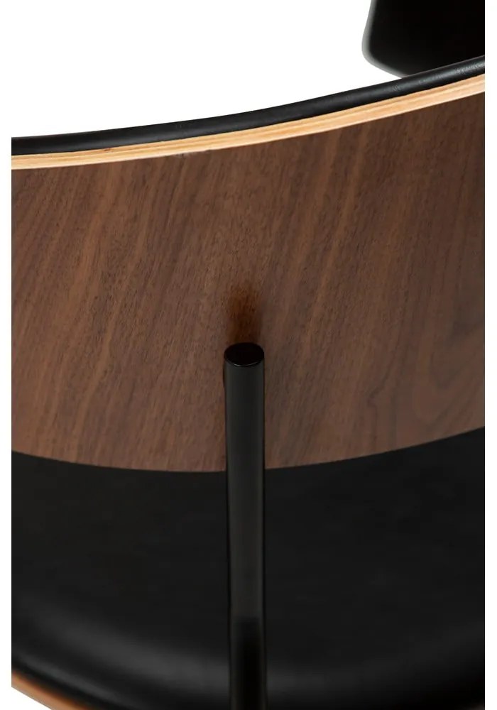 Черен/в тъмно естествен цвят трапезен стол с подлакътници Crib – DAN-FORM Denmark