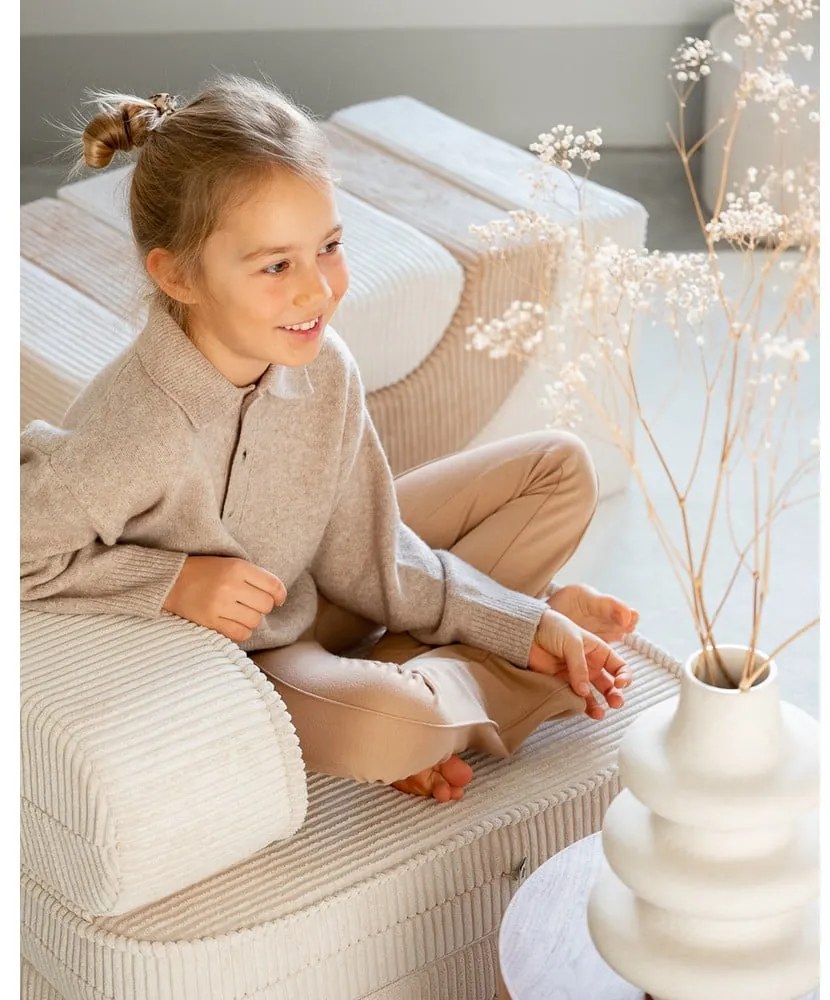 Кремав детски стол от рипсено кадифе Flip – Wigiwama