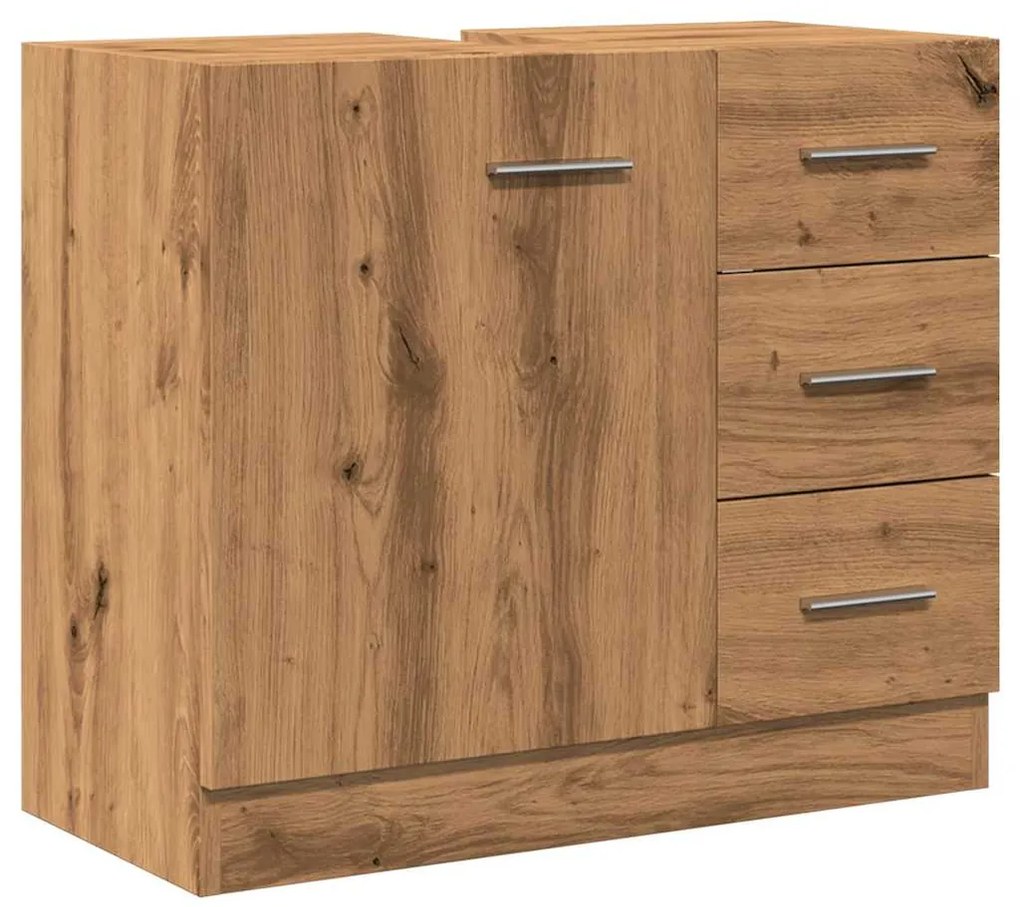 858324 vidaXL Шкаф за мивка, дъб артизан, 63x30x54 см, инженерно дърво