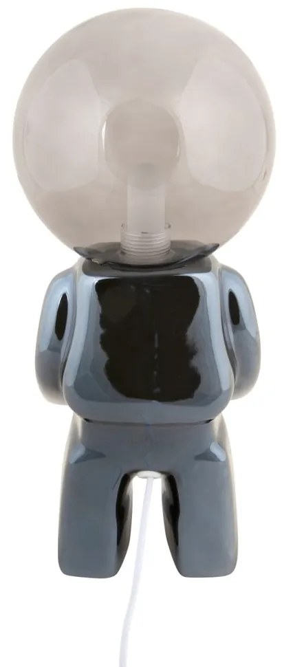 Сива LED затъмняваща се настолна лампа със стъклен абажур (височина 27 cm) Ross – Leitmotiv