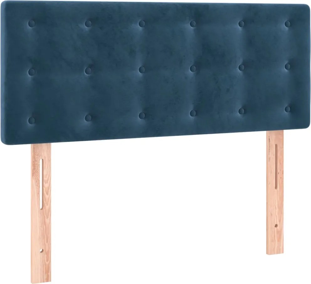 346434 vidaXL Горна табла за легло, тъмносиня, 90x5x78/88 см, кадифе