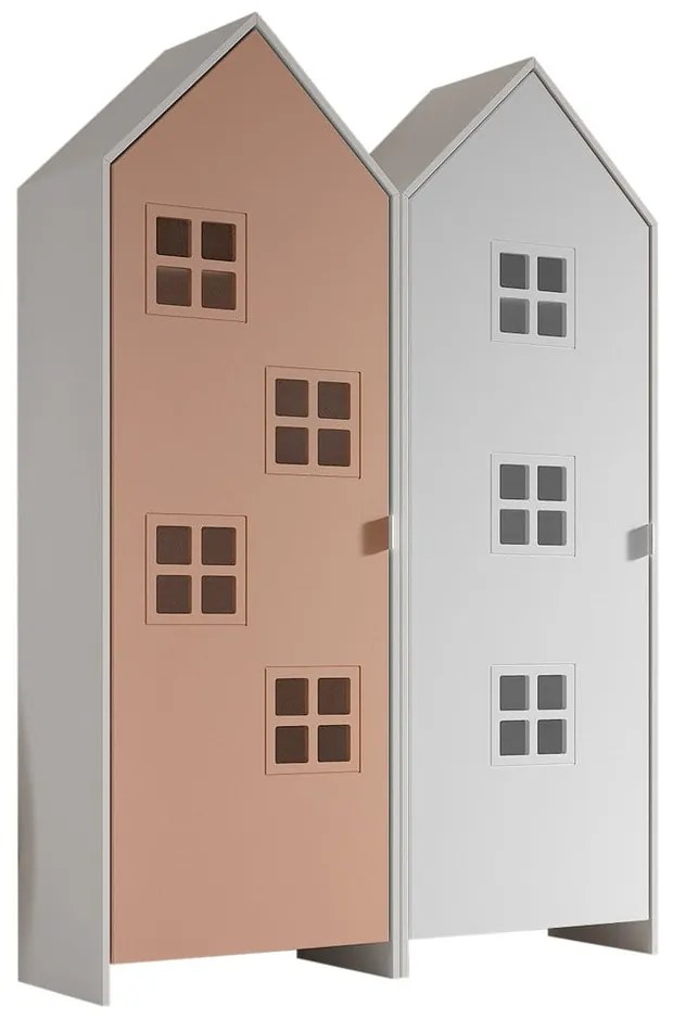 Детски гардероб в бял и розов цвят 115x171,5 cm CASAMI BRUGES – Vipack