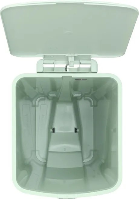 Кош за боклук с педал Brabantia StepUp 1005558, 40 л, Екологични материали, Голям отвор, Светлозелен