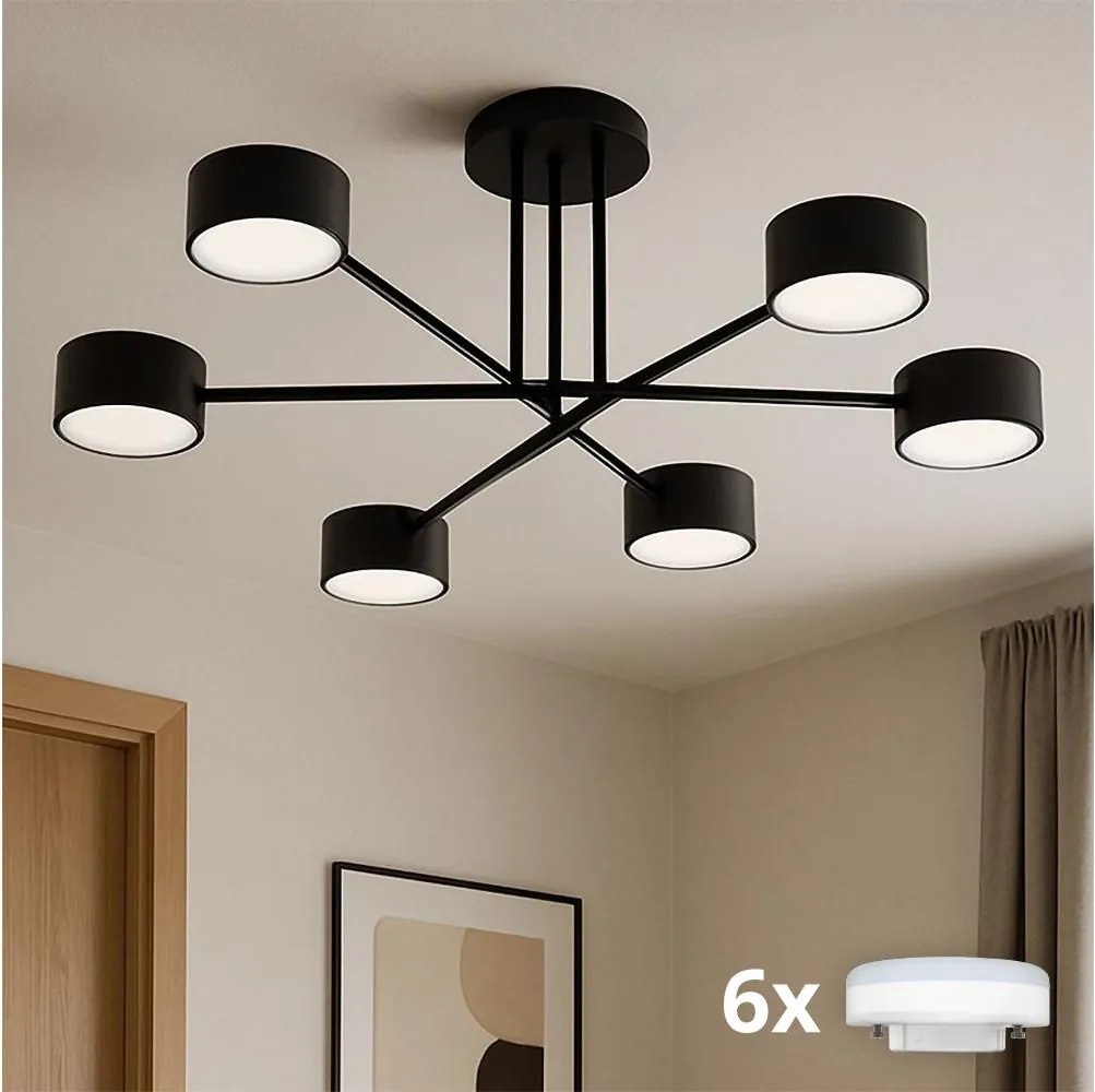 Brilagi - LED полилей за повърхностен монтаж MONO 6xGX53/30W/230V черен