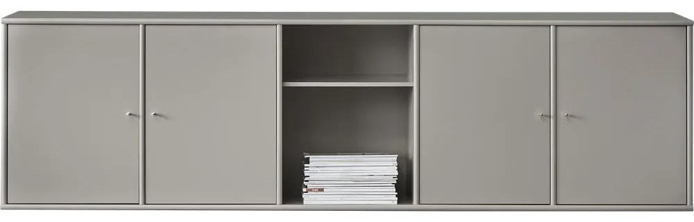 Сив нисък скрин с чекмеджета 220x61 cm Mistral - Hammel Furniture
