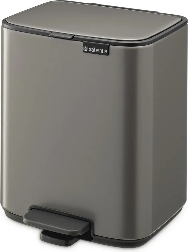 Сиво стоманено кошче за боклук с педал 7 l Bo – Brabantia