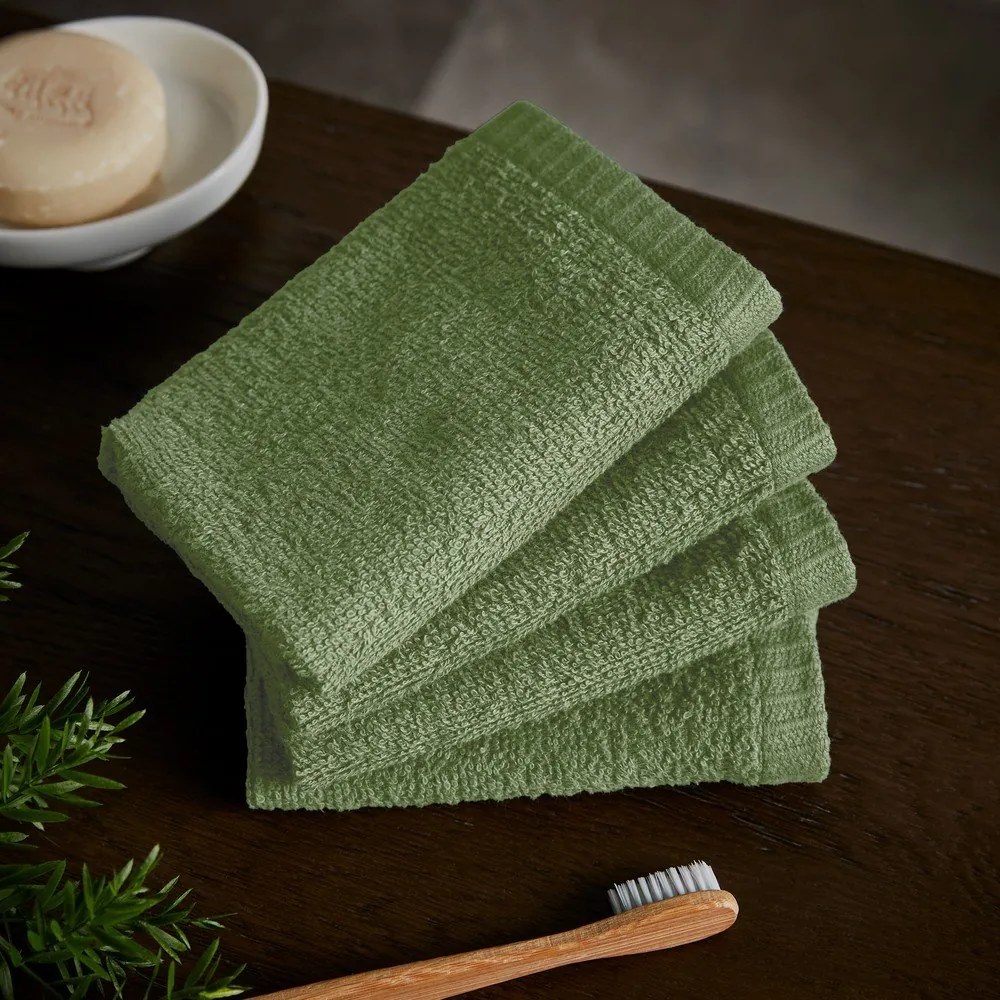 Зелени бързосъхнещи /от тери памучни кърпи в комплект 4 бр. 30x30 cm Quick Dry – Catherine Lansfield