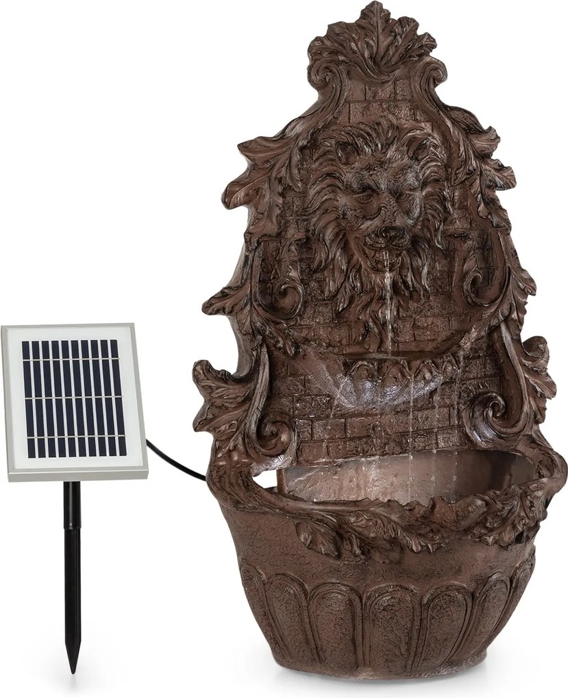 Blumfeldt Löwenstein, стенен фонтан, 2 W, соларна помпа, материал: полирезин, 4 бели LED диоди, 5 м. кабел