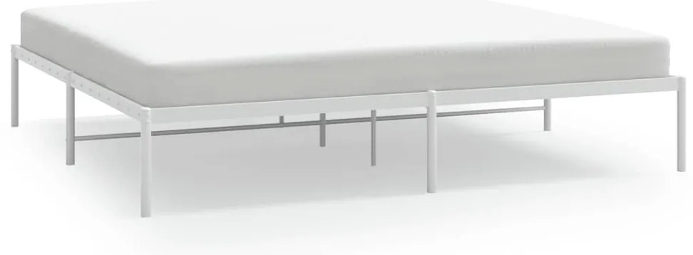 350917 vidaXL Метална рамка за легло, бяла, 180x200 см