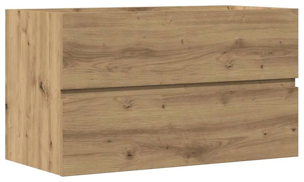 856247 vidaXL Висящ шкаф за баня, дъб артизан, 80x38,5x45 см, инженерно дърво