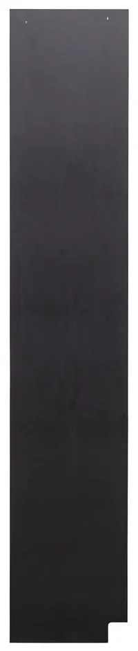 Черен модулен шкаф за книги от борова дървесина 78x210 cm Finca - WOOOD