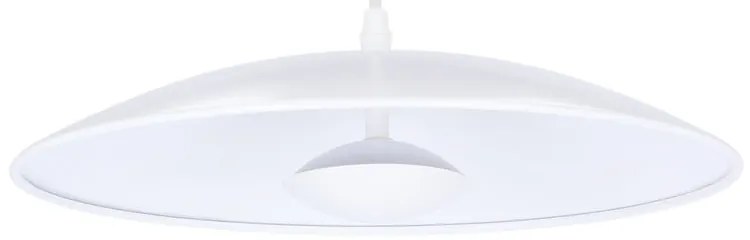 Бяло LED висящо осветително тяло с метален абажур Lund – Candellux Lighting