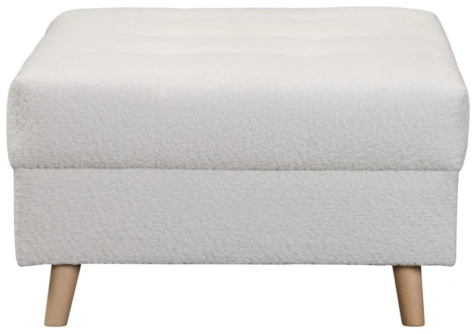 Табуретка от бял плат букле Ariella – Ropez