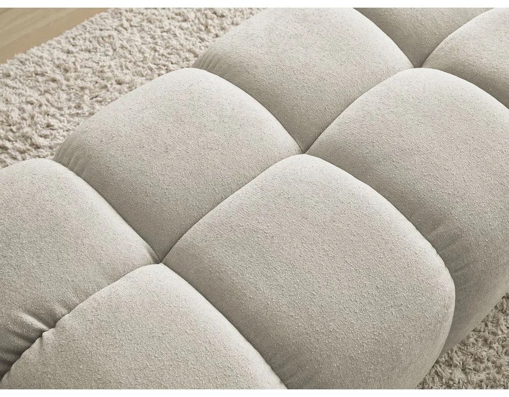 Бежова табуретка от прежда с примки от букле Everest – Bobochic Paris