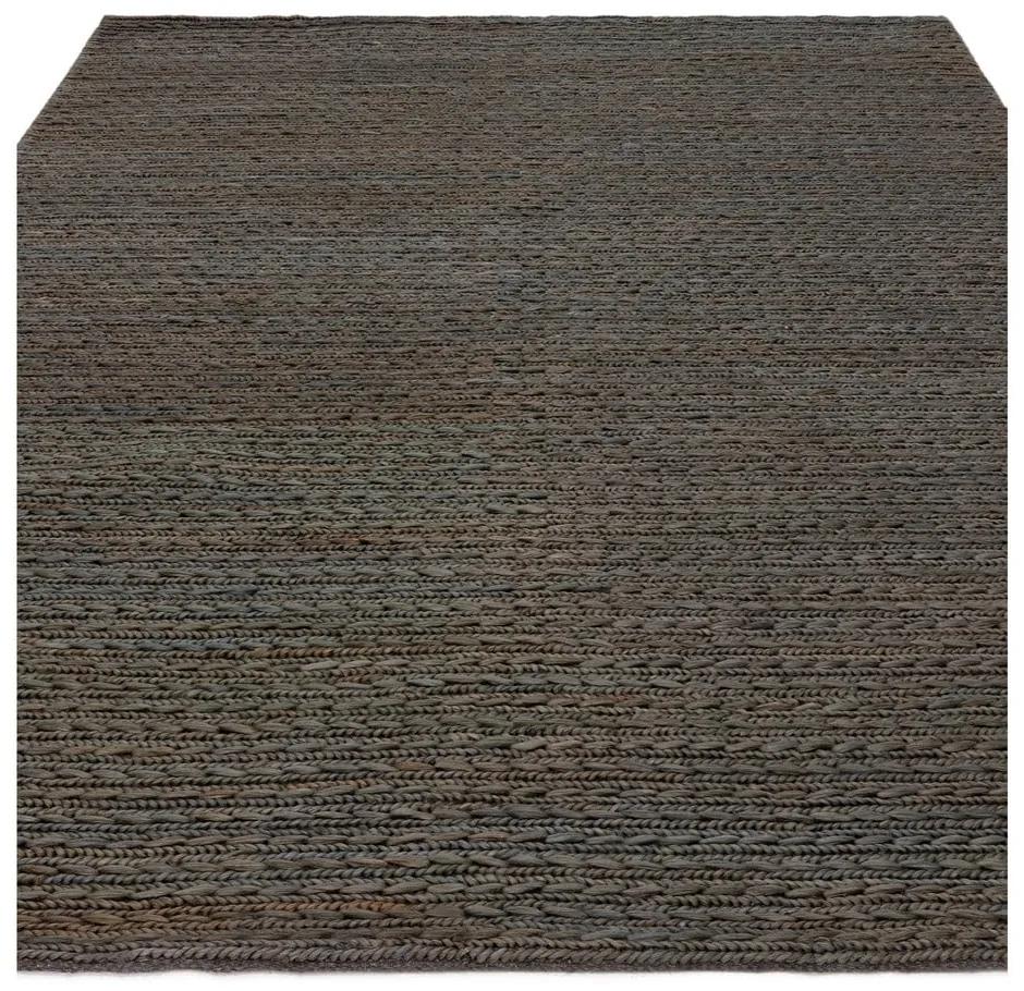 Антрацитен ръчно изработен ютен килим 120x170 cm Oakley – Asiatic Carpets
