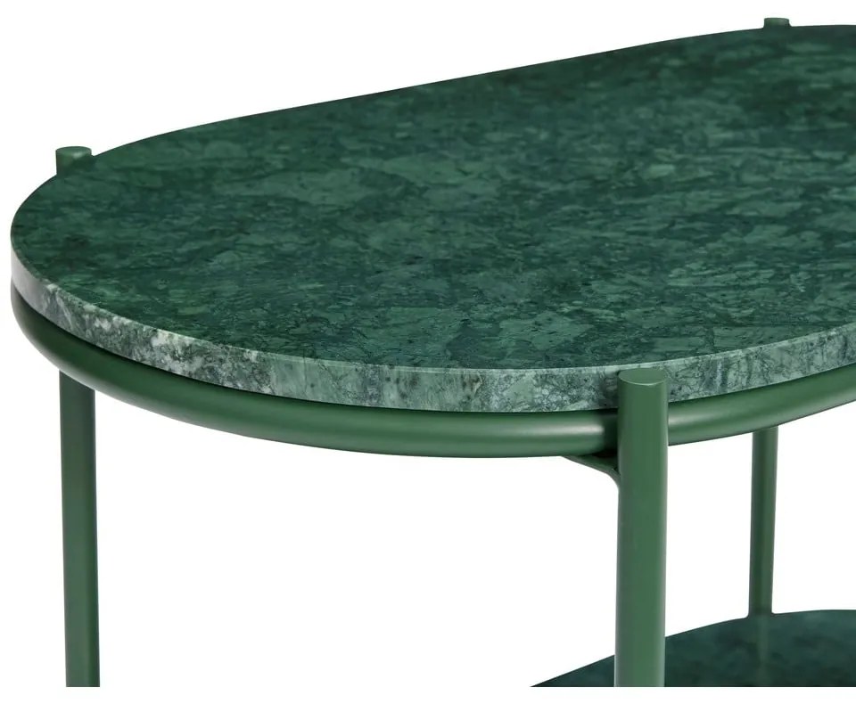 Тъмнозелена мраморна масичка за кафе 34x58 cm Nusa – Hübsch