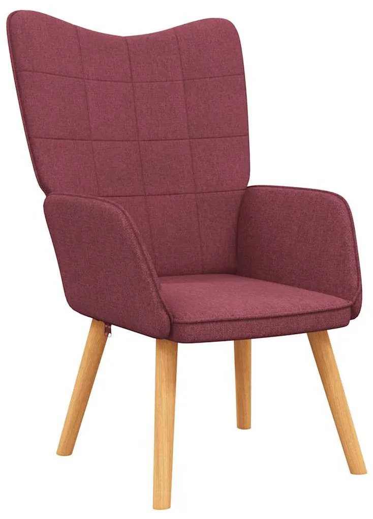 327927 vidaXL Релаксиращ стол, виненочервен, плат