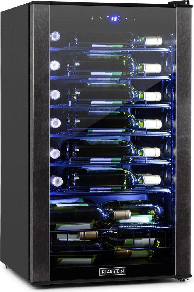 Klarstein Vinomatica, охладител за вино, 95л, сензорно управление, 85W, 4-18°C, черен