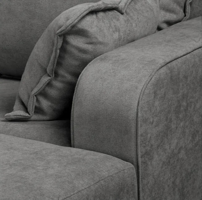 Тъмносив ъглов диван (десен ъгъл) Beata - Ropez