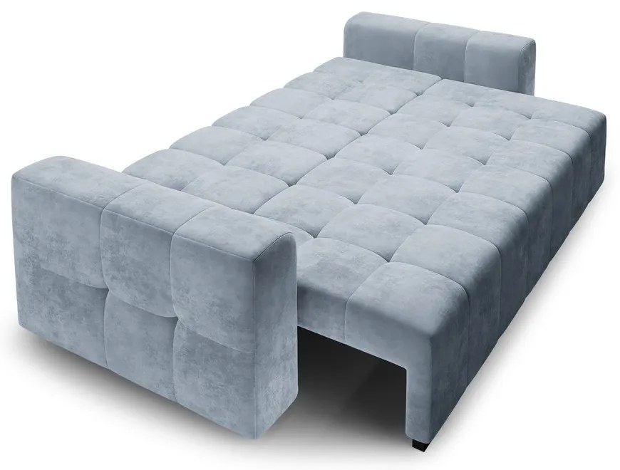 Светлосиньо кадифено канапе Luca - Milo Casa