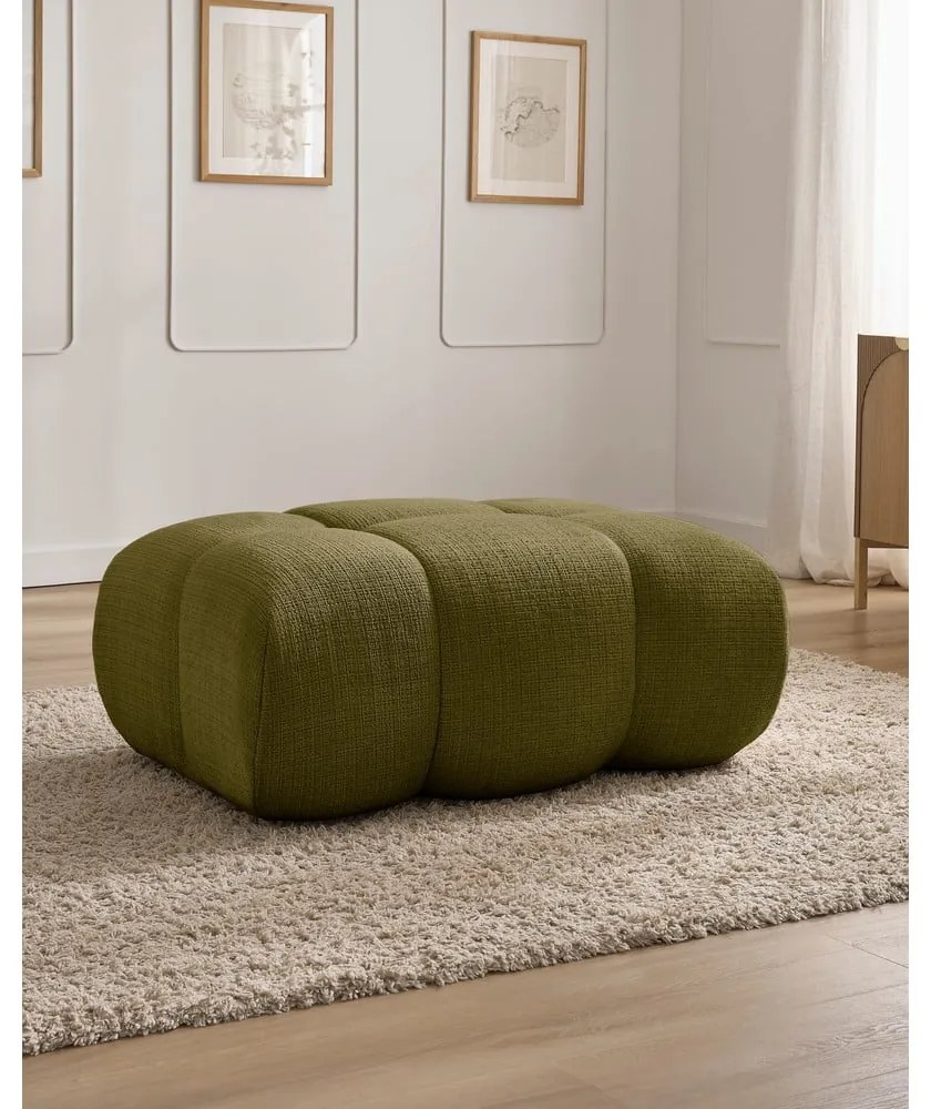 Зелена шенилова табуретка Ivane – Bobochic Paris