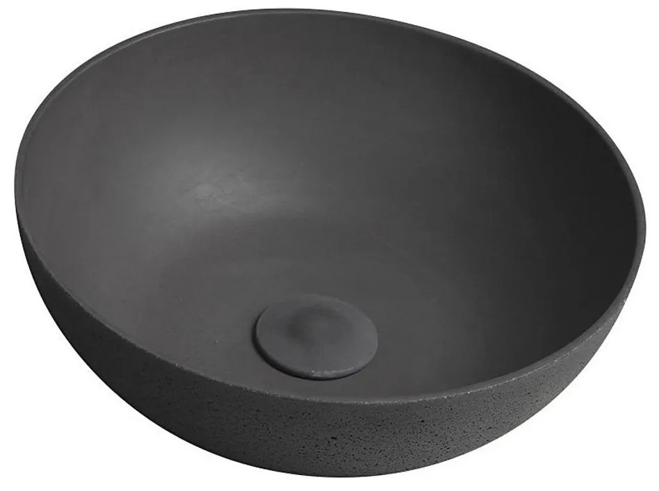 Sapho - Мивка за плот FORMIGO Ø 39 см бетон/антрацит