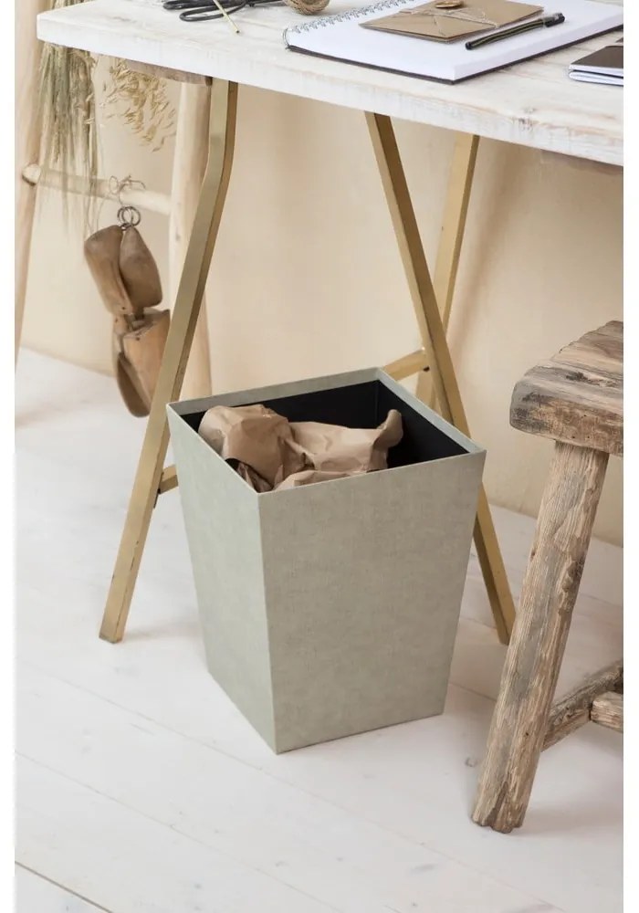 Бежово кошче за боклук Sofia Canvas Paper Laminate – Bigso