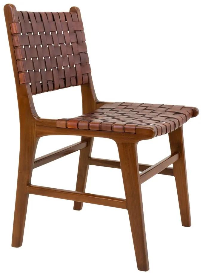 Кафяви трапезни столове от тиково дърво в комплект от 2 броя Perugia - House Nordic
