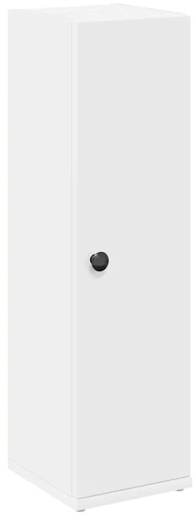 858515 vidaXL Шкаф за баня с държач за ролки, бял, 20,5x22x72 см