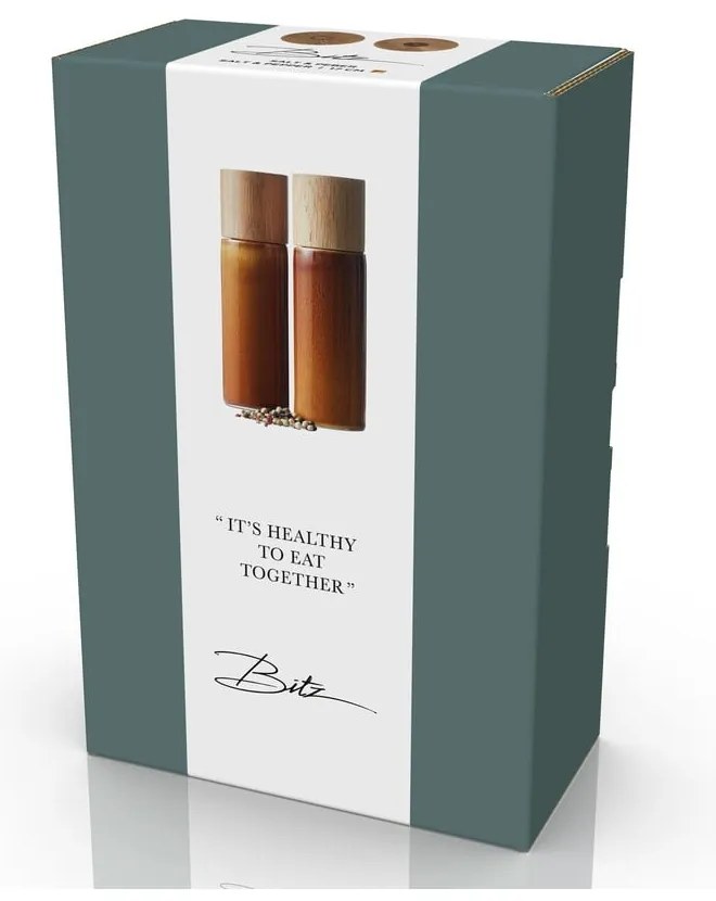 Керамичен комплект мелнички за сол и пипер 2 бр. в кехлибарен цвят Gastro Amber – Bitz