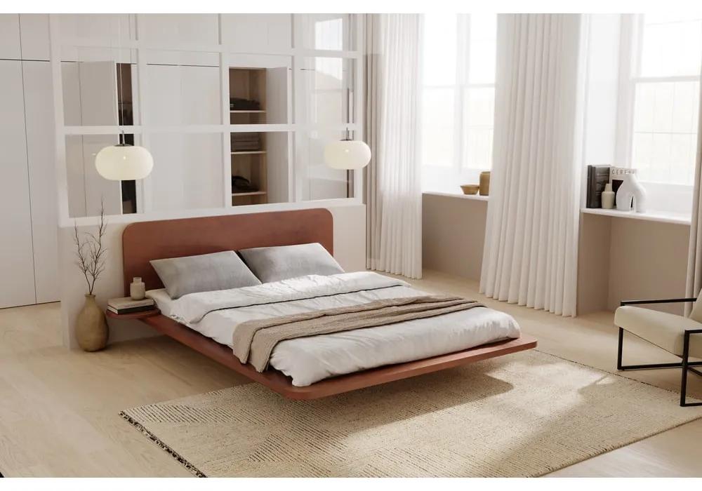 Двойно легло от букова дървесина 140x200 см в кафяв цвят Japandic - Skandica