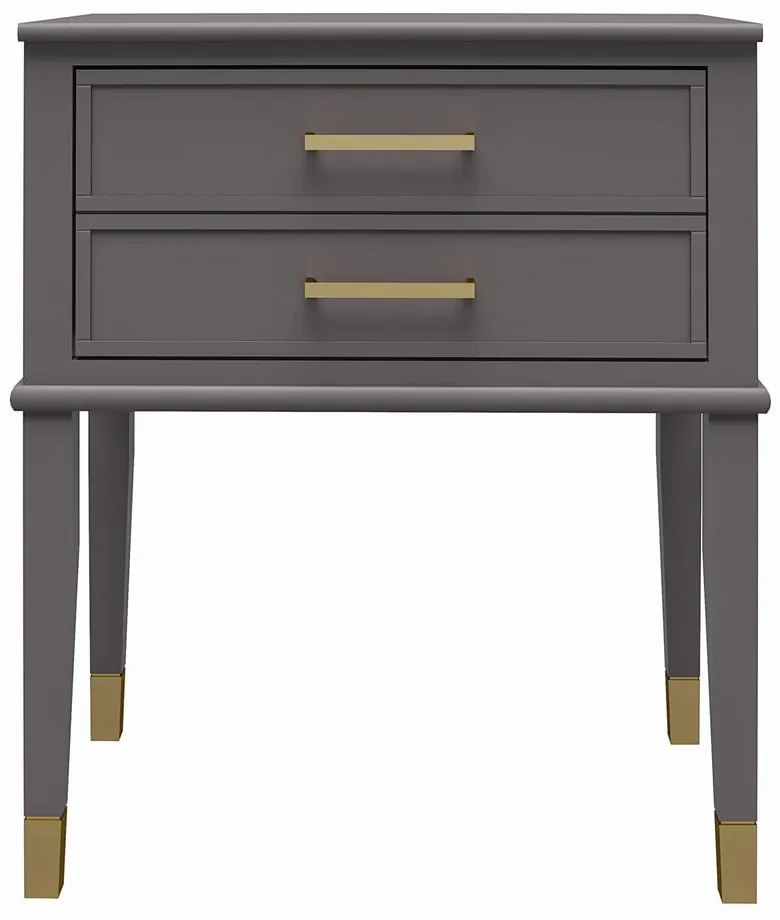 Тъмносиво нощно шкафче Westerleigh – CosmoLiving by Cosmopolitan