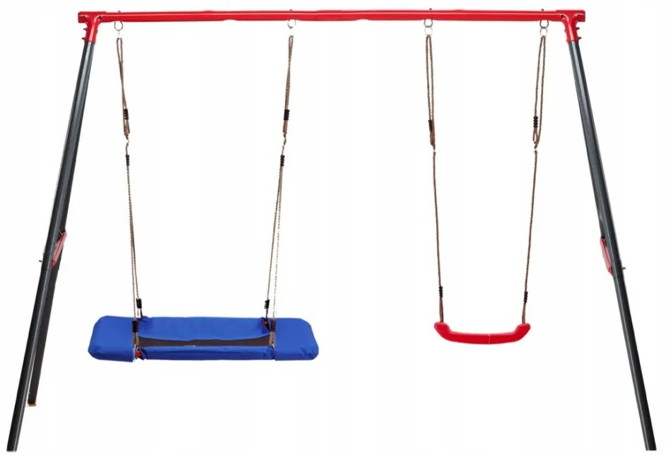 Двойна градинска люлка с гнездо 290 x 180 x 200 cm